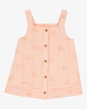 Toddler Seashell Cotton Tank - Coral
